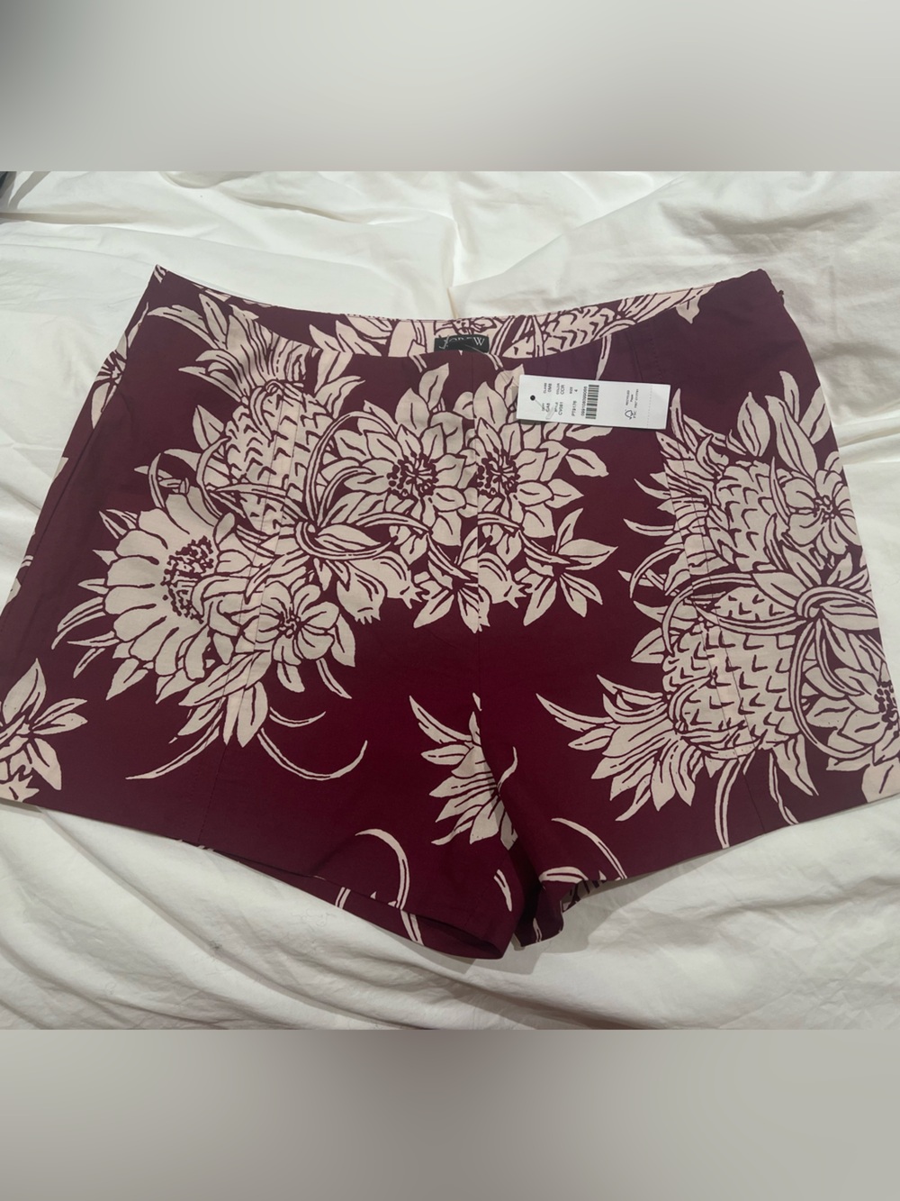 NWT JCrew Pineapple Garden Print Poplin Shorts